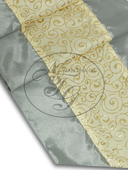 ผ้าคาดเตียงมงคลคชพงศ์สีเทาสวาด