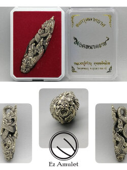 ตะกรุดนาคบาศ หลวงปู่คำบุ รุ่น มงคลนาคราช ทองขาว