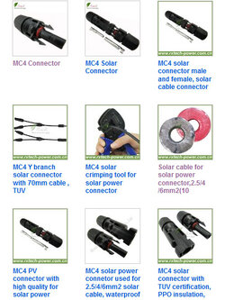 ข้อต่อโซล่าเซลล์และสายไฟ Solar connector and Cable