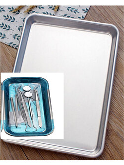 ถาดอลูมิเนียมขนาดยาว 24 ซม x กว้าง 18 ซม. X สูง 3 ซม.