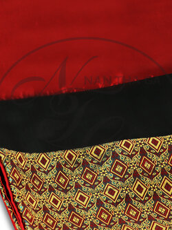 ผ้าคาดเตียงนิวบาหลี สีแดงดินแดงตัด