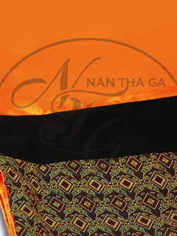 ผ้าคาดเตียงนิวบาหลี สีส้มดอกกรรณิการ์