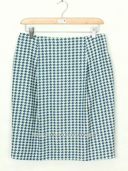 SK-371 กระโปรงทรงสอบ ผ้าญี่ปุ่นลายชิโนริ ด้านหน้ากระโปรงจับจีบทวิช ดีไซน์เรียบหรู