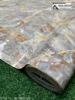 วอลเปเปอร์แบบมีกาวในตัว "ลายหินอ่อนสีน้ำตาล" หน้ากว้าง 122cm x 100cm (สั่งมากกว่า 1m ตัดยาวต่อเนื่องค่ะ)