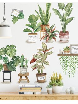 สติ๊กเกอร์ติดผนังตกแต่งบ้าน Highest PVC "Nordic with Tripical"