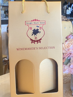 กล่องกระดาษสีทอง สำหรับไวน์ 2 ขวด