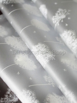 E-Series สติ๊กเกอร์ฝ้าติดกระจกแบบมีกาว "White Dandelion" Size 91cmx100cm : สั่งมากกว่า 1m ตัดยาวต่อเนื่อง