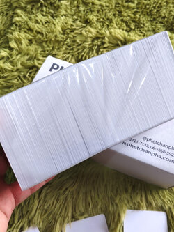 บัตรพลาสติกขาวเปล่า พีวีซี White blank PVC card ขนาด 0.76 mm. จำนวน 1000 ใบ