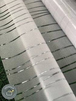 PVC สุญญากาศติดกระจก "Frosted Static with Line" ขนาดหน้ากว้าง 90cm x 1m