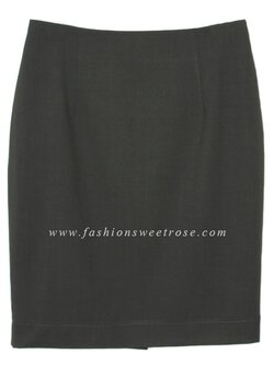 SK-394 กระโปรงแฟชั่น&ทำงาน ทรงดินสอ ผ้า Rose Skinny สีเทาดำ สไตน์เรียบหรู