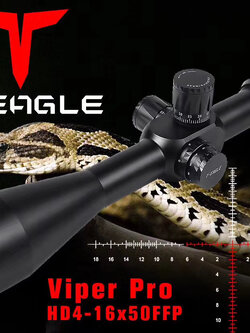กล้องติดปืน กันน้ำ กันกระแทก T-EAGLE VIPER PRO 4-16X50FFP SCOPE เส้นเล็งขยายตามซูม