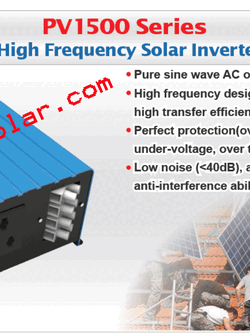 อินเวอร์เตอร์พร้อมโซล่าชาร์จเจอร์ 350VA_800VA 12V/24V pure sine wave with solar charge controller
