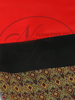 ผ้าคาดเตียงนิวบาหลี สีแดงชาด