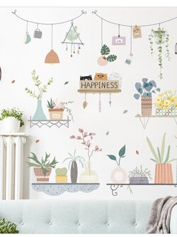 สติ๊กเกอร์ติดผนังตกแต่งบ้าน Highest PVC "Nordic Happiness Cat "