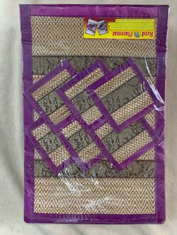 ที่รองจานและที่รองแก้วเสื่อกก สีม่วงเข้ม