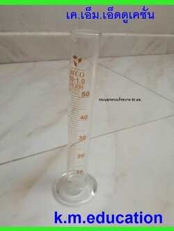 กระบอกตวงแบบแก้ว ขนาด 50 ซีซี