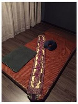 ผ้าปูสำหรับเตียงสปา เบาะสปา เบาะนวด ลายไทย