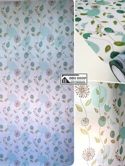 PVC สูญญากาศติดกระจก "เถาวัลย์สีเขียว Green Lover" หน้ากว้าง 90 cm x 100cm