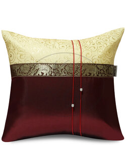 หมอนอิงไอราวัณ สีแดงดินแดงตัด