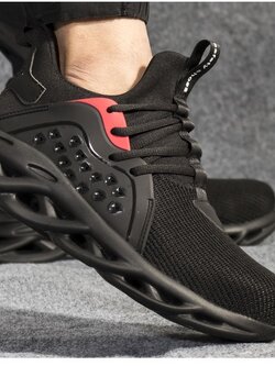 HOT SPORT NO.9 รองเท้าเซฟตี้ ผ้าใบ ดีไซส์สวย ทันสมัย หัวเหล็ก พื้นยางกันลื่น นุ่มเด้ง สวมใส่สบาย