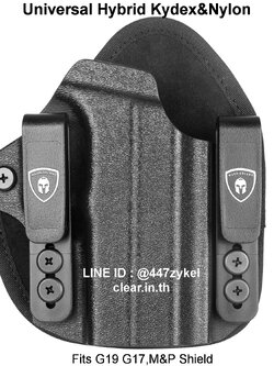 ซอง พกใน Universal Hybrid Kydex&Nylon Holster for Pistols, 9mm Holsters for Pistols, Concealed Carry 380 Holster for Women,Fits G19 G17,M&P Shield and Similar ส่งจากประเทศไทย