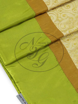ผ้าคาดเตียงทองเรือนแก้วสีเขียวไพร