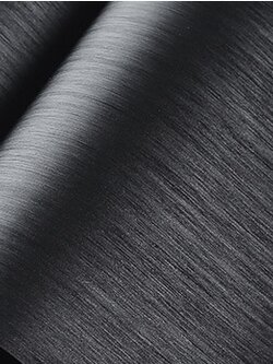 PVC สุญญากาศติดกระจก "สีดำ Blackout Brushed Texture" ขนาดหน้ากว้าง 90cm x 1m