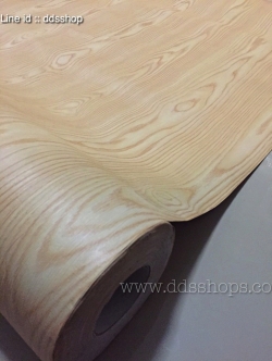 วอลล์เปเปอร์แบบมีกาวในตัว "ลายไม้ สีครีม" หน้ากว้าง 1.22m x 1m (สั่งมากกว่า 1m ตัดยาวต่อเนื่อง)