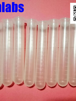 หลอดทดลองพลาสติก ขนาด 16*100 มล.พร้อมฝาปิด10อันต่อแพ็ค