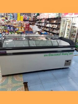 ตู้แช่แข็ง ฝากระจกโค้ง ตู้แช่ของสด ขนาด 2.50 cm
