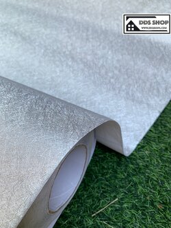 วอลเปเปอร์มีกาวในตัว เนื้อหนา เกรดพรีเมี่ยม "สีพื้นเยื่อกระดาษ สีเทา" หน้ากว้าง 122 cmx1m (สั่งมากกว่า 1m ตัดยาวต่อเนื่อง)