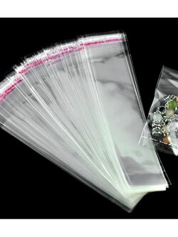 แพ็ค 200 ใบ ถุงแก้วใส่ปากกา/ช้อนกาแฟ/ขวดน้ำหอม ถุงพลาสติกใส OPP(ถุงแก้ว) ฝากาว กว้าง 3.5 ซม. ความยาวมี 3 ขนาด 14,16,20