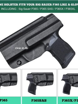 ซองพกใน Sig Sauer P365 / P365X / P365 SAS - IWB Holster - Claw & Optics Cut Available, Right Hand WARRIORLAND ส่งจากไทย