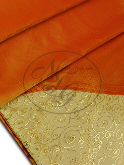 ผ้าคาดเตียงเอมอร สีส้มดอกกรรณิการ์