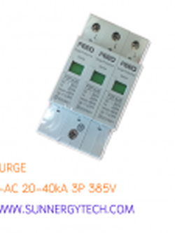 Surge แบบ SPD_F-AC ขนาด 20-40kA 3P 385V white