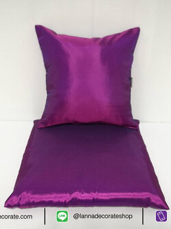 จำหน่ายเบาะรองนั่ง เบาะนั่งผ้าไหมเทียม สีม่วง