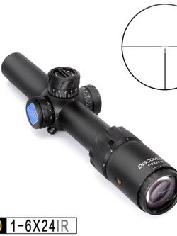 Discovery HD 1-6X24 IR Long Eye Relief Hunting Riflescope Tactical optical sight Illuminated R&G Rifle Scope fit 30-06 308 AR15 กล้องคุณภาพสูง