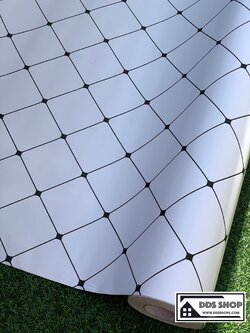 วอลเปเปอร์มีกาวในตัว เนื้อหนาพรีเมี่ยม"ลายตารางพื้นขาวเส้นดำ" หน้ากว้าง 122 cm x 100cm (สั่งมากกว่า 1m ตัดยาวต่อเนื่องให้ค่ะ)