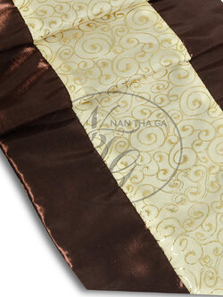 ผ้าคาดเตียงมงคลคชพงศ์สีน้ำตาลไหม้