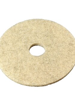 แผ่นปัดเงา สีเหลืองเบจ(ขนหมู) 3M Natural Blend White 3300