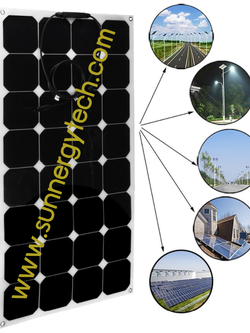 แผงโซล่าเซลล์ Semi Flexible 100W