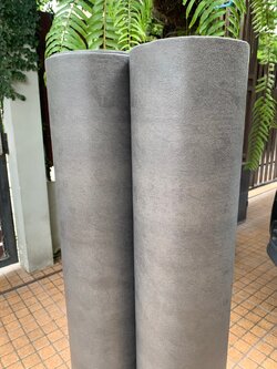 วอลเปเปอร์แบบมีกาว เกรดหนา พรีเมียม "Black Grey Concrete " หน้ากว้าง122cm