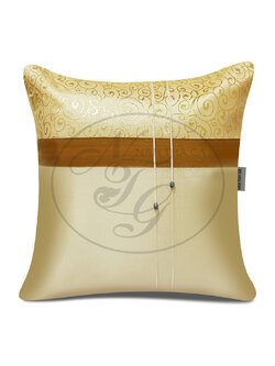 หมอนอิงทองเรือนแก้ว สีครีมสังข์