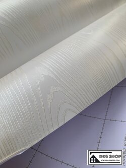 Sold Out : วอลล์เปเปอร์แบบมีกาวในตัว เกรดพรีเมี่ยม "ลายไม้สีขาว ลายเส้นสีเงิน" หน้ากว้าง 122cm x 100cm (สั่งมากกว่า 1m ตัดยาวต่อเนื่อง)