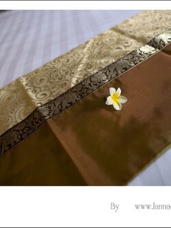 ผ้าคาดเตียงไอราวัณสีทองพิเศษ ขนาดเตียง 6 ฟุต