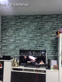 วอลเปเปอร์ ลายอิฐ "ลายอิฐ หินทราย" หน้ากว้าง 122 cm x 1 m (สั่งมากกว่า 1m ตัดยาวต่อเนื่อง)