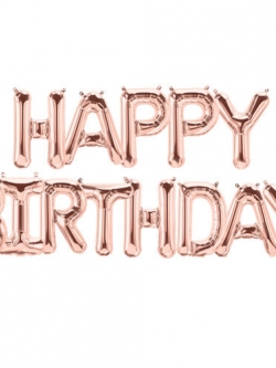 Happy Birthday 13ตัว (สีโรสโกลด์)