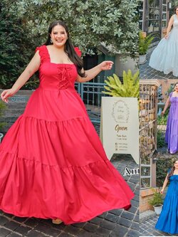 สินค้าหมดไวรบกวนสอบถามทางร้านก่อนสั่งซื้อ A108 แม็กซี่เดรส สาวอวบ สานหน้า