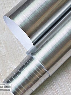 Wallpaper Sticker "ลายสแตนเลส Stainless Steel" หน้ากว้าง 61cm
