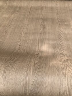 วอลเปเปอร์แบบมีกาวในตัว "ลายไม้สีน้ำตาลอ่อน" หน้ากว้าง 122cm